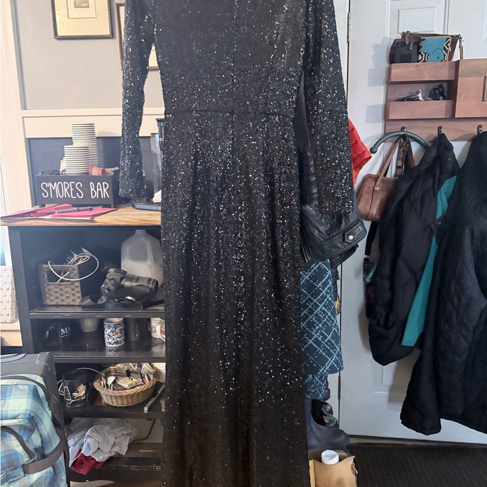 New Look Elegant Black Sequin Dress
